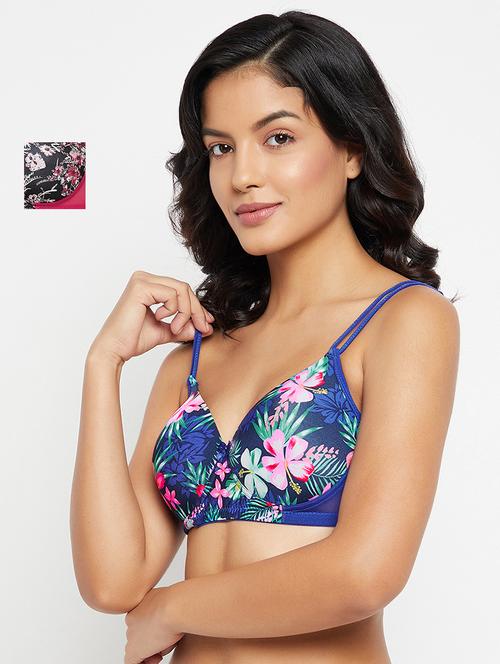 pack of 2 floral t-shirt bra - 18358987 - Very Small Image - 1