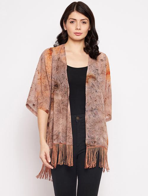 three querter sleeve tie & dye regular shrug - 18359177 - Very Small Image - 1