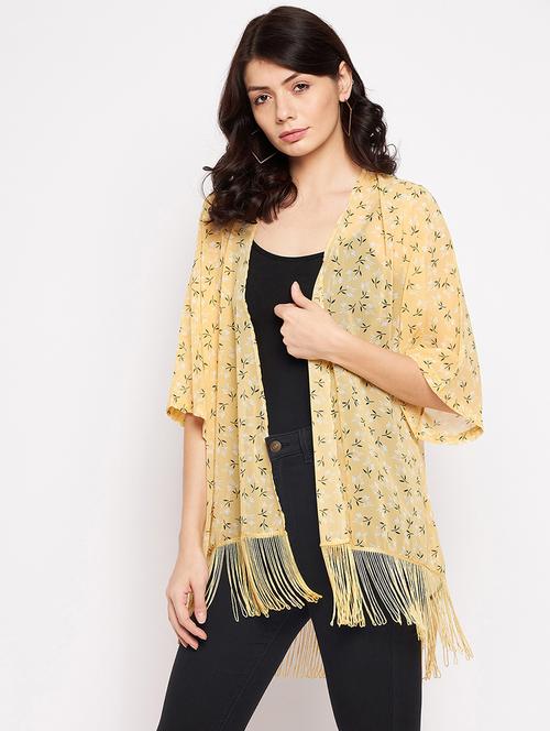 three querter sleeve floral regular shrug - 18359180 - Very Small Image - 1