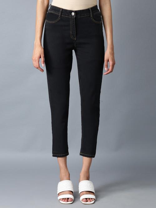 mid rise solid others trouser - 18359253 - Very Small Image - 1
