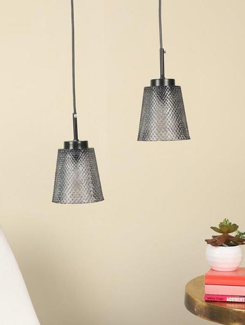 delicate black iron cluster hanging - bulb not included - 18359680 - Very Small Image - 1
