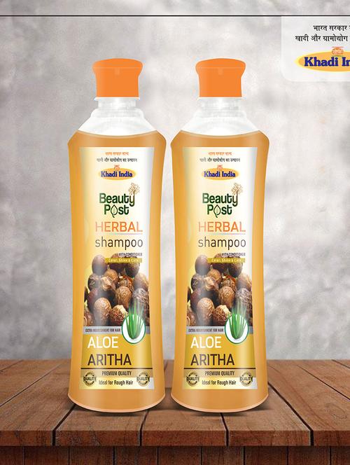 herbal shampoo with conditioner aritha with aloevera combo pack ( premium quality ) - 18360039 - Very Small Image - 1