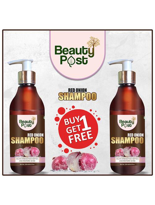 herbal shampoo red onion with pump ( premium quality ) combo pack - 18360044 - Very Small Image - 1