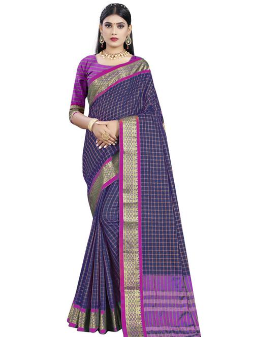 zari work woven saree with blouse - 18361502 - Very Small Image - 1