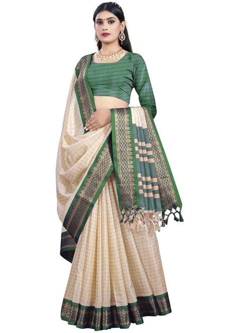 zari work woven saree with blouse - 18361503 - Very Small Image - 1