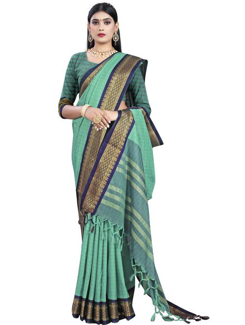 zari work woven saree with blouse - 18361508 - Very Small Image - 1
