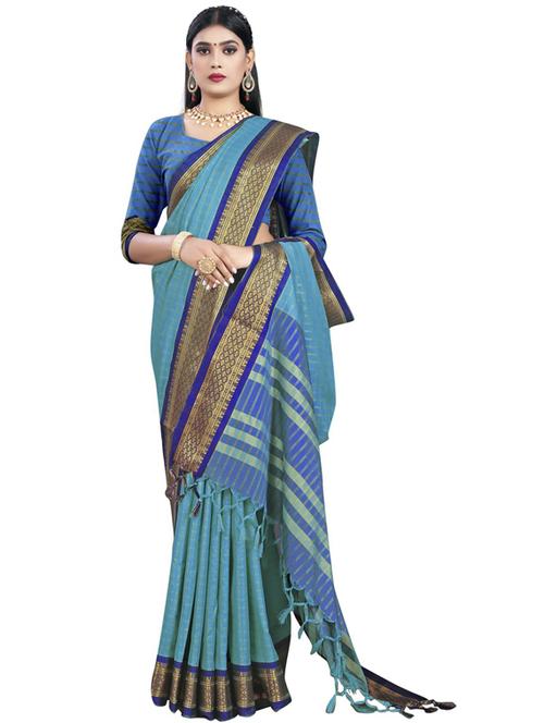 zari work woven saree with blouse - 18361514 - Very Small Image - 1