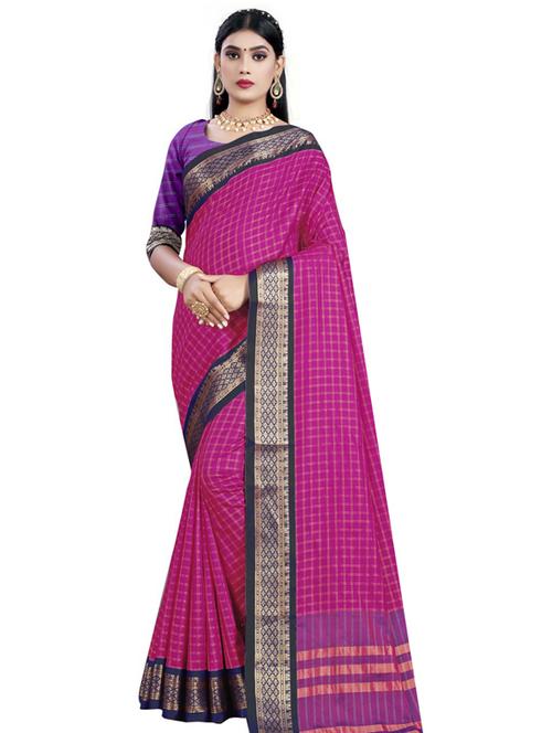 zari work woven saree with blouse - 18361518 - Very Small Image - 1