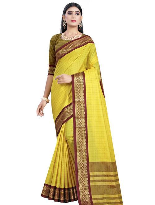 zari work woven saree with blouse - 18361523 - Very Small Image - 1