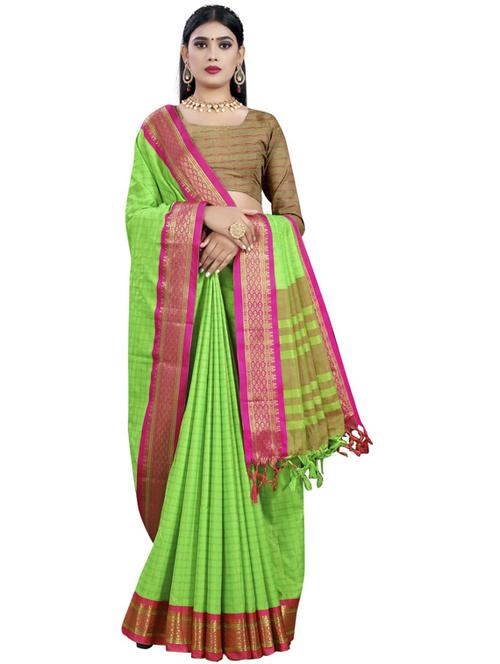 zari work woven saree with blouse - 18361525 - Very Small Image - 1