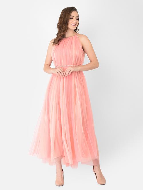 cami neck laced tie back maxi dress - 18362222 - Very Small Image - 1