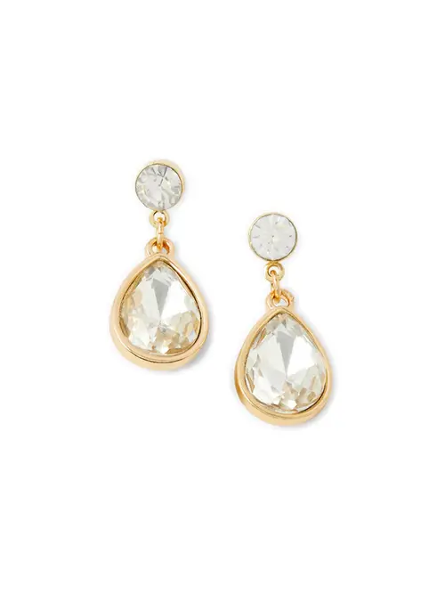 ladies gold plated earrings gold color - 18362877 - Very Small Image - 1