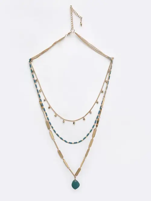 ladies necklace chain gold color - 18362884 - Very Small Image - 1