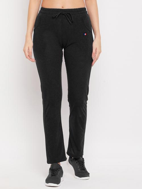 mid rise solid track pant - 18362977 - Very Small Image - 1
