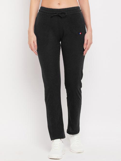 mid rise solid track pant - 18362979 - Very Small Image - 1