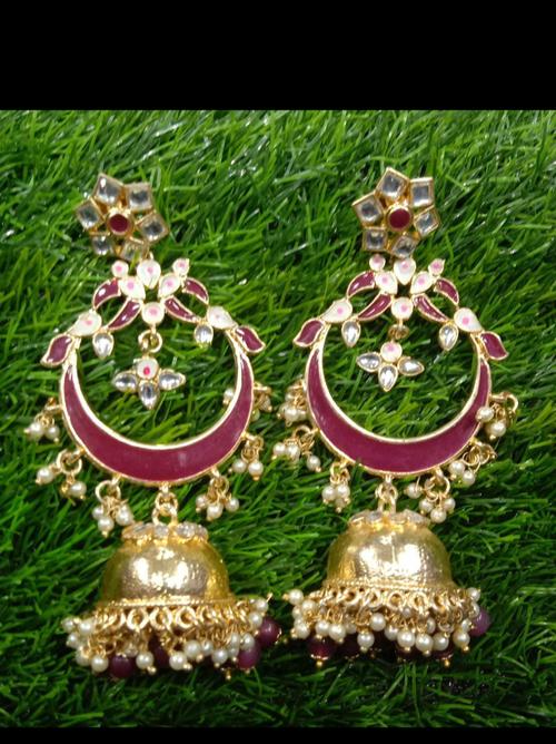 exclusive fancy party wear earrings chand - 18363096 - Very Small Image - 1