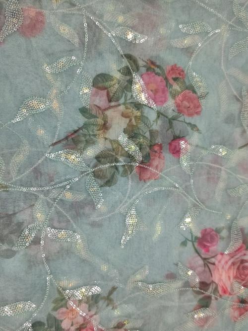 organza based florer print water sequence - 18363420 - Very Small Image - 1