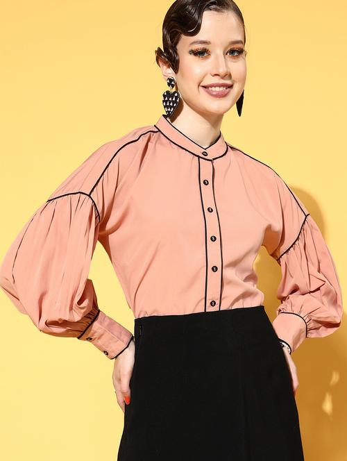 long sleeved solid regular shirt - 18363475 - Very Small Image - 1