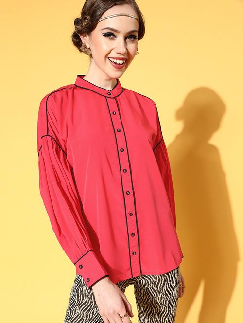 long sleeved solid regular shirt - 18363476 - Very Small Image - 1