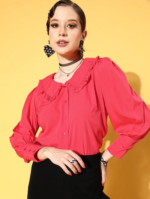 long sleeved solid regular shirt - 18363478 - Very Small Image - 1