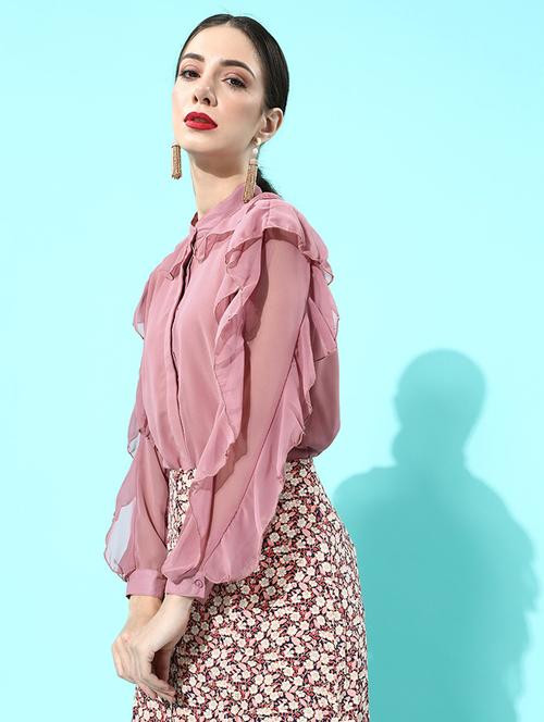 long sleeved solid regular shirt - 18363485 - Very Small Image - 1