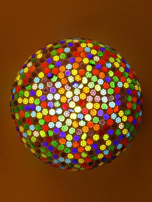 somil multicolor ceiling lamp decorative with colourful chips & beads design_01007 - 18363550 - Very Small Image - 1