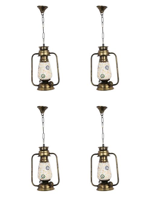 somil antique pendant hanging lantern lamp light with colorful glass perfect match of trading and traditional - 18364032 - Very Small Image - 1