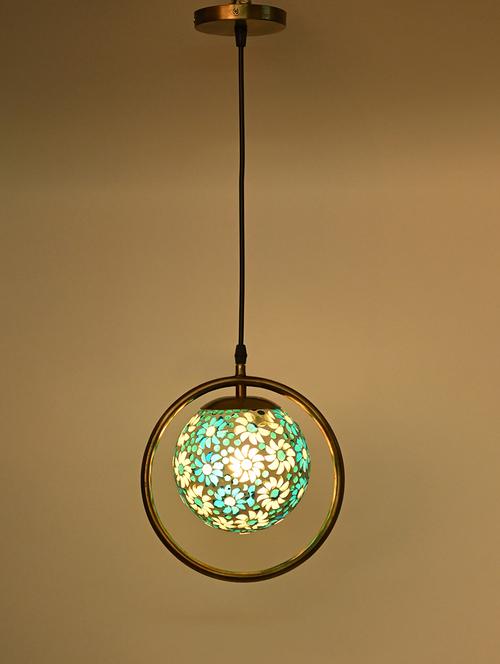somil decorative round type mosaic ceiling light lamp with colorful glass shade & all fitting & fixture - 18364045 - Very Small Image - 1