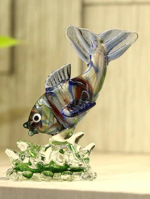 somil funning colorful fish glass showpiece - 18364437 - Very Small Image - 1