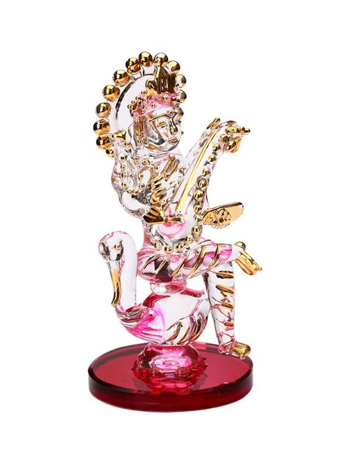 somil crystal swan saraswati with meena - 18364505 - Very Small Image - 1