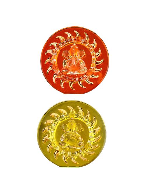 somil colorful combo blessing ganesha for table top & wall hanging - 18364544 - Very Small Image - 1