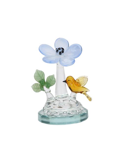 somil beautiful tweeting bird with attractive flower decorative showpiece - 18364612 - Very Small Image - 1