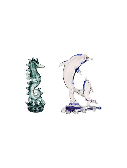 somil attractive crystal seahorse & caring mother dolphin combo - 18364669 - Very Small Image - 1