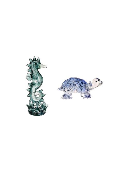 somil attractive crystal seahorse & tortoise feng-sui combo - 18364672 - Very Small Image - 1