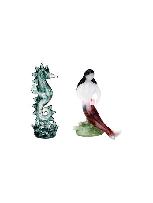 somil attractive crystal seahorse & playing fairy with dolphin combo - 18364684 - Very Small Image - 1