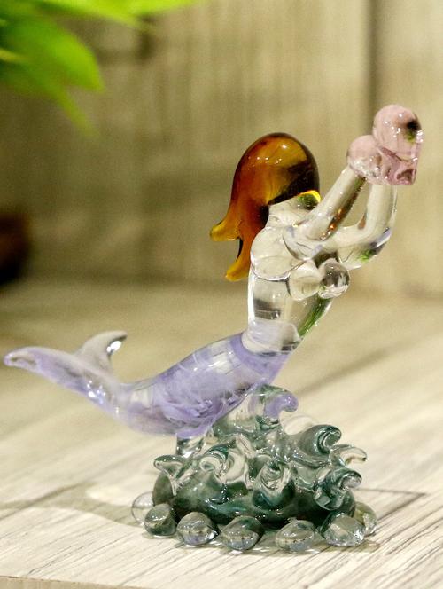 somil innocent fairy sitting and waiting handmade crystal showpiece figure - 18364725 - Very Small Image - 1