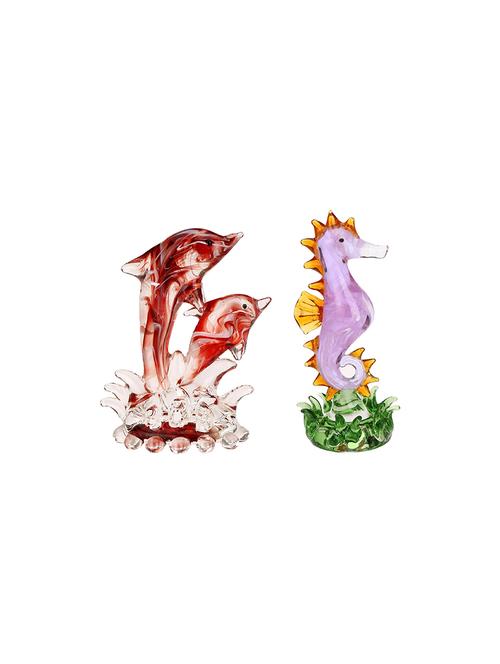 somil playing dolphin pair & lovely seahorse in water combo - 18364726 - Very Small Image - 1