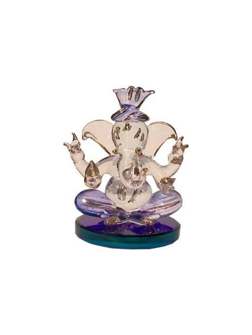 somil crystal holy ganesha with decorative showpiece - 18364734 - Very Small Image - 1