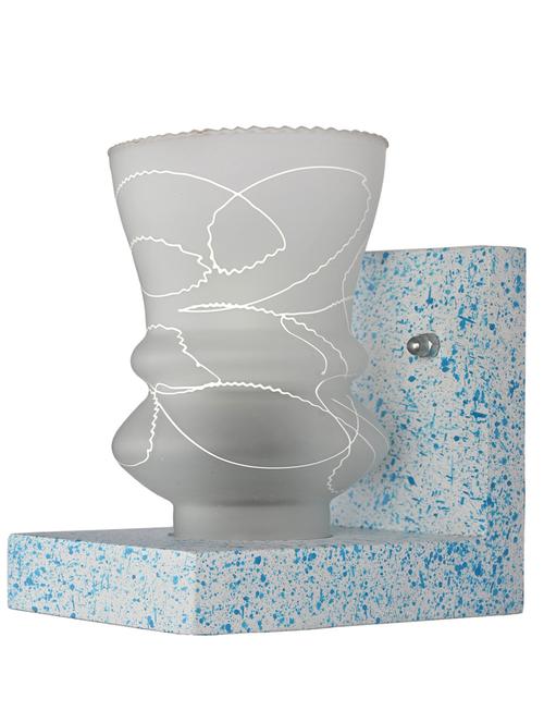 somil wall chair sconce wall light / night lamp of blue stylish designer wood fitting & colorful shade, led compatible - x9 - 18365059 - Very Small Image - 1
