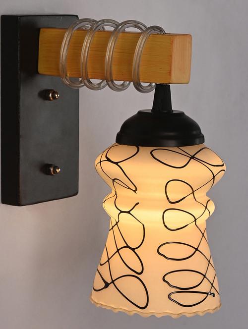 somil modern design colorful wood wall lamp/ light with hand decorated glass shade -y11 - 18365186 - Very Small Image - 1