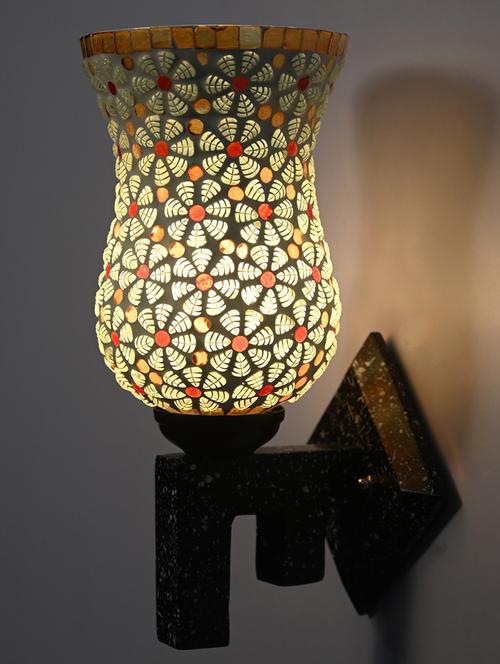 somil marvel design stylish black white wood wall lamp/ light of colorful glass shade -x3 - 18365227 - Very Small Image - 1
