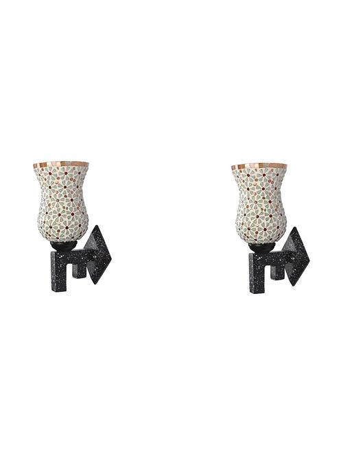 somil marvel design stylish wood wall lamp/ light of colorful glass shade (set of two)-x3 - 18365247 - Very Small Image - 1