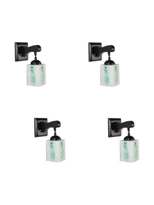 somil pendant decorative led wall lamp/ light, green, glass, wood, 7 watt (set of 4)-mn71 - 18365505 - Very Small Image - 1