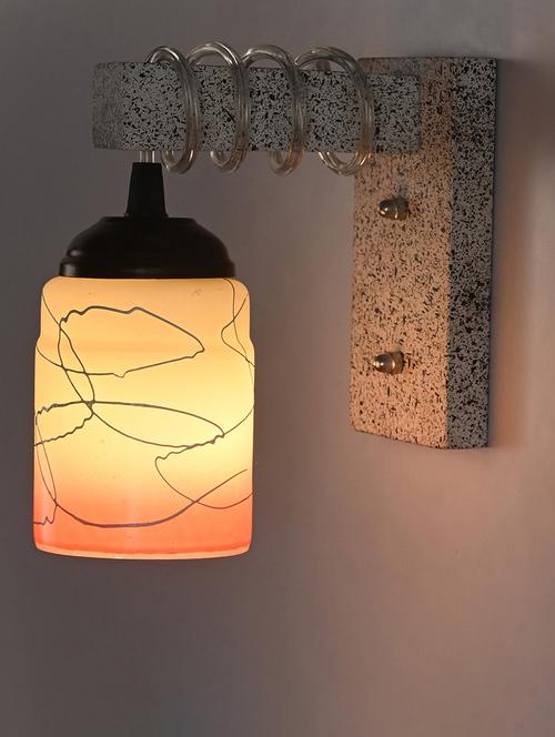 somil designer black white wood pendant wall light /night lamp of colorful glass shade -j25 - 18365569 - Very Small Image - 1