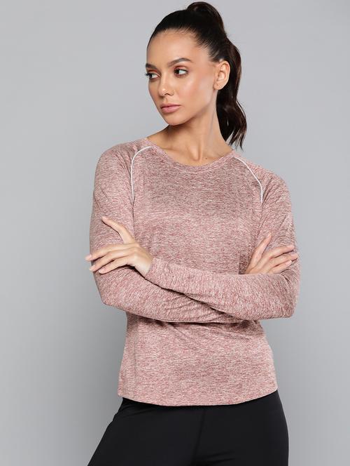 long sleeved melange top - 18365944 - Very Small Image - 1