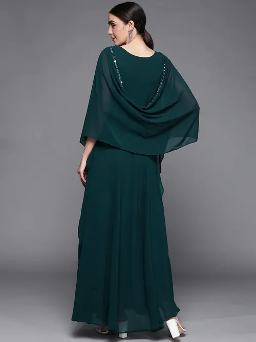 exclusive fancy green colour dress for - 18366314 - Very Small Image - 1