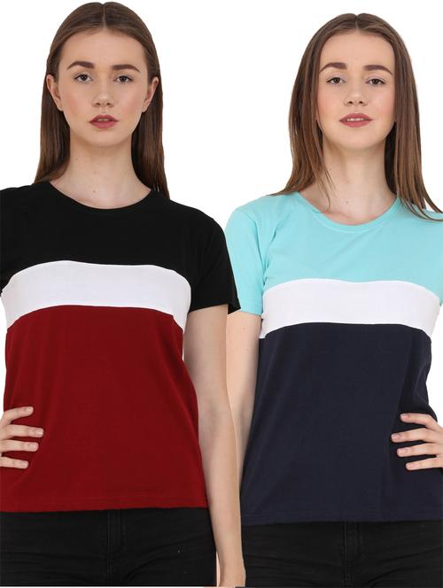 pack of 2 color block combo tee - 18366770 - Very Small Image - 1