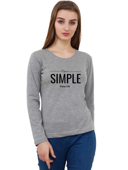 round neck typography tee - 18366817 - Very Small Image - 1