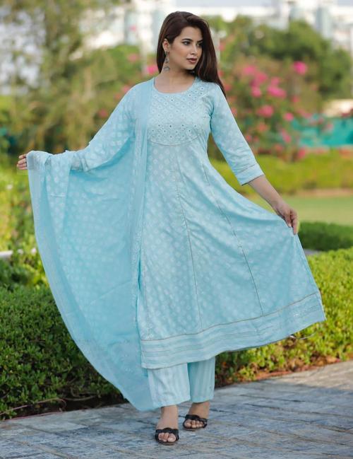 cotton suit with dupatta - 18366862 - Very Small Image - 1