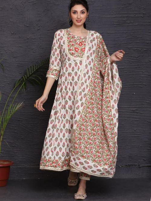 cotton suit with dupatta - 18366864 - Very Small Image - 1